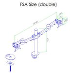 Twin Manual Monitor Arm