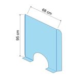 Exacompta Sneeze Guard Stnd 95X68Cm