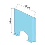 Exacompta Sneeze Guard Stnd 95X68Cm