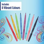 Papermate Dual Pen/Brush Med Ast Pk8