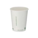 Sgl Wall Coffee Cup 8Oz Wht Pk1000