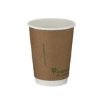 Dbl Wall Coffee Cup 12Oz Kraft Pk500
