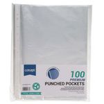 Concept Pkt.100 A4 Punched Pockets (Cart