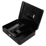 Concept 12" Metal Cash Box Black