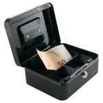 Concept 8" Metal Cash Box Black