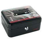 Concept 8" Metal Cash Box Black