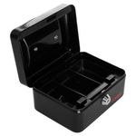 Concept 6" Metal Cash Box Black
