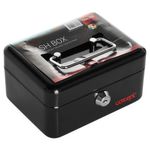 Concept 6" Metal Cash Box Black