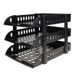 Concept Three Tiered Paper Tray - Black
