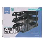 Concept Three Tiered Paper Tray - Black