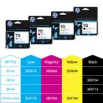 Hp 3Ed70A 712 Black Ink Cartridge 38Ml