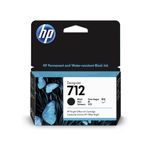Hp 3Ed70A 712 Black Ink Cartridge 38Ml