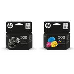 Hp 6L6S6Ue No 308 Blk/Col Ink 2 Pack