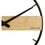 Unilux Circle Wall Clock Bamboo/Blk