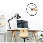 Unilux Circle Wall Clock Bamboo/Blk