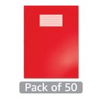 Oxford Exr Bk 8Mm Lined A4+ Red Pk50