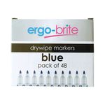 Drywipe Marker Rubber Grip Blue Pk48