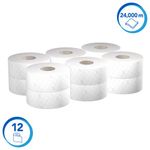 Jumbo Toilet Roll X500 Wht Pk12