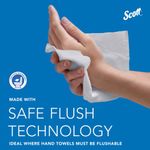 Flushable Folded Hand Towel Wht Pk15