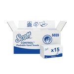 Flushable Folded Hand Towel Wht Pk15