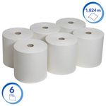 Hand Towel Roll Disp 304M Wht Pk6