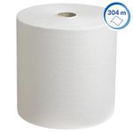 Hand Towel Roll Disp 304M Wht Pk6