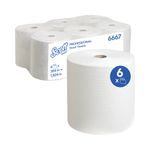Hand Towel Roll Disp 304M Wht Pk6