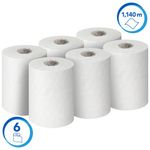 Slimroll Hand Towel Rl 190M Wht Pk6