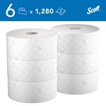 Toilet Centrefeed Roll X1280 Wht Pk6