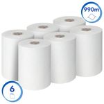 Slimroll Hand Towel Roll White Pk6