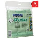 Microfibre Cloths 400X400Mm Grn Pk6