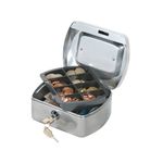 Q-Connect Cash Box 6 Inch Silver