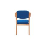 Jemini Wood Frame Chair With Blue