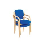 Jemini Wood Frame Chair With Blue