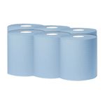 2Work Cfeed Roll 1-Ply 300M Blue Pk6