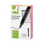 Q-Connect Flipchart Markers Blk Pk10