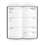 Slim Desk Diary Ptrt Wtv Black 2025