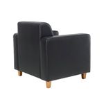 Jemini Iceberg Pu Armchair Wood Foot