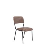 Culla Side Chair Pu Brown/Black