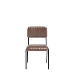 Culla Side Chair Pu Brown/Black