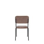 Culla Side Chair Pu Brown/Black