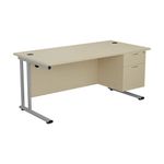 Jemini 2 Drw Fixed Pedestal Maple
