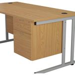 Jemini 2 Drw Fixed Pedestal Nova Oak