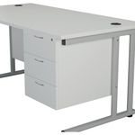 Jemini 3 Drw Fixed Ped White