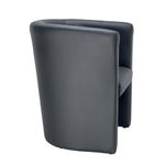 First Tub Chair Leather Look Black