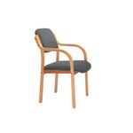 Jemini Wood Frame Arm Chair Charcoal