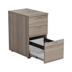 Jemini 3 Drw Desk High Grey Oak