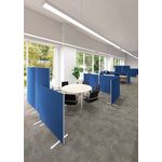 Jemini Straight Mtd Desk Screen Blue