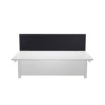 Jemini Straight Mtd Desk Screen Blk