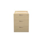 Jemini 3 Drw Fixed Ped Maple